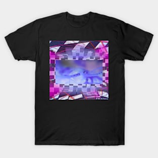 Centipede “Vaporwave” (Grainy Blueish Purple & Pink) T-Shirt